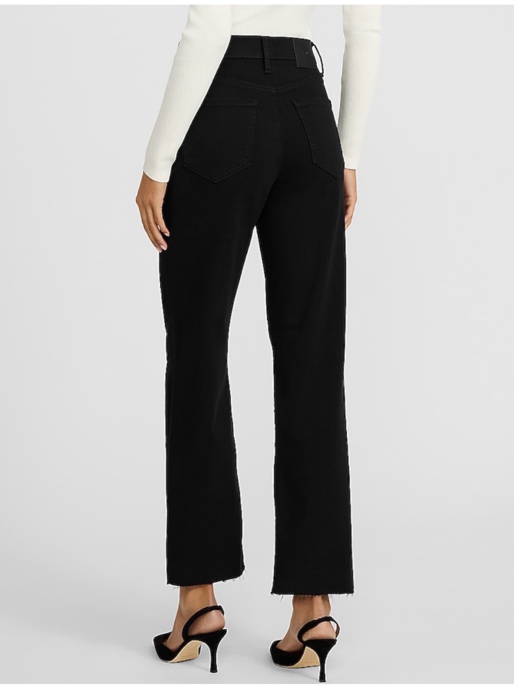 Express High Waisted Black Ankle Jeans - Picture 2 of 10